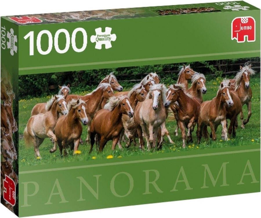 Jumbo Premium Collection Puzzel Haflinger Horses Panorama Legpuzzel 1000 stukjes