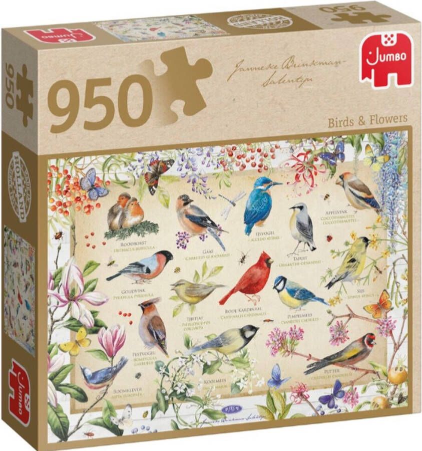 Jumbo Premium Collection Puzzel Janneke Brinkman: Birds & Flowers Legpuzzel 950 stukjes