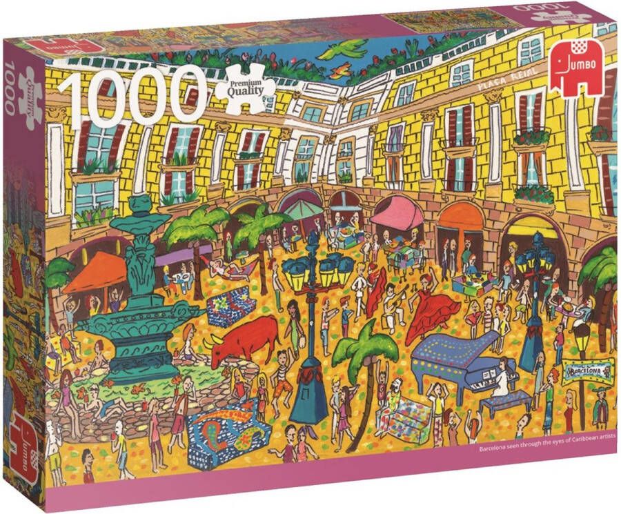Jumbo Premium Collection Puzzel Plaça Reial Barcelona Legpuzzel 1000 stukjes