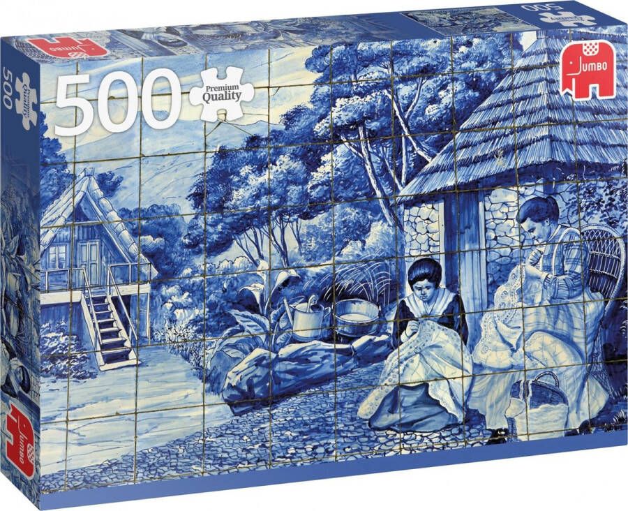 Jumbo Premium Collection Puzzel Portugese tegels uit Funchal Legpuzzel 500 stukjes