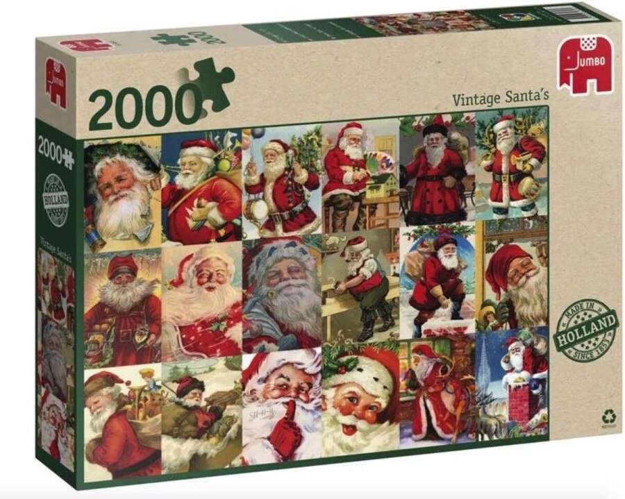 Jumbo Premium Collection Puzzel Vintage Santa's Legpuzzel 2000 stukjes