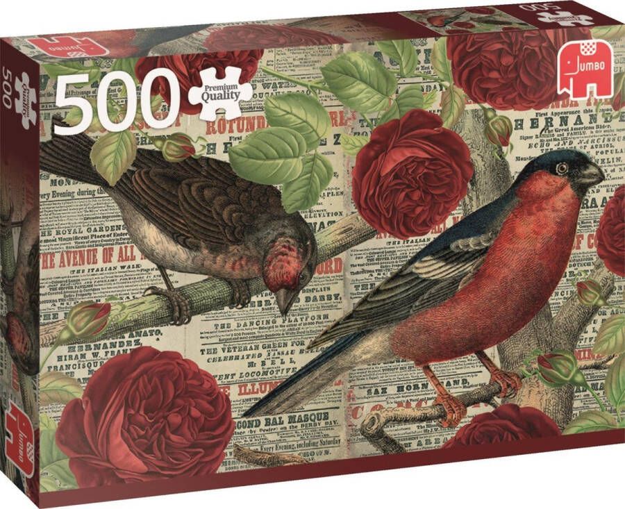 Jumbo Premium Collection Puzzel Vogels houden van Bloemen Legpuzzel 500 stukjes