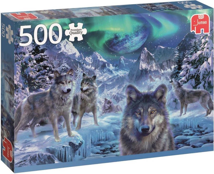 Jumbo Premium Collection Puzzel Winter Wolven Legpuzzel 500 stukjes