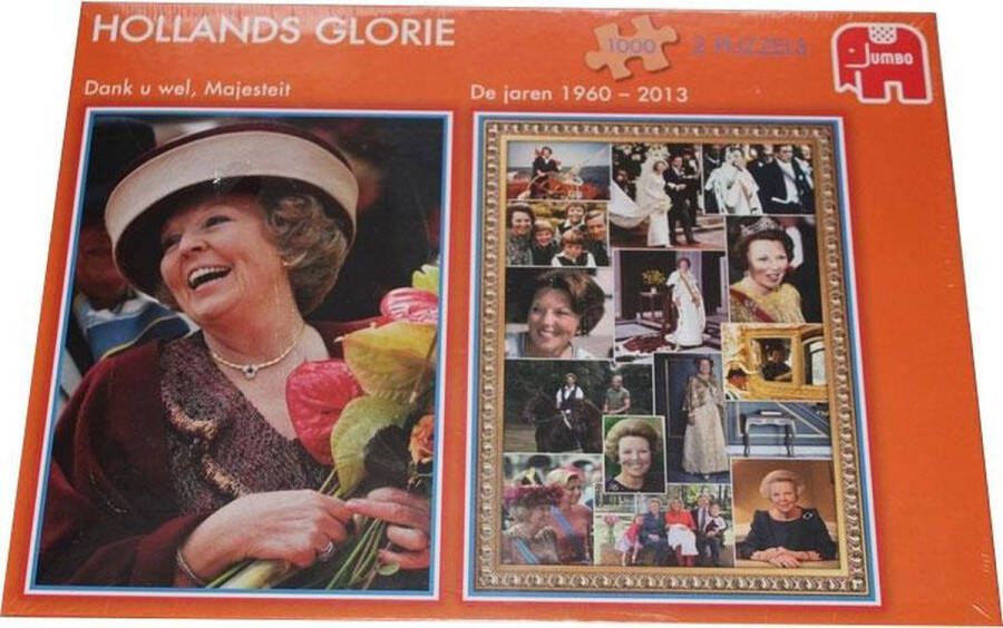 Jumbo Puzzel Hollands Glorie: Dank u wel Majesteit en De jaren 1960-2013 Legpuzzel 1000 stukjes
