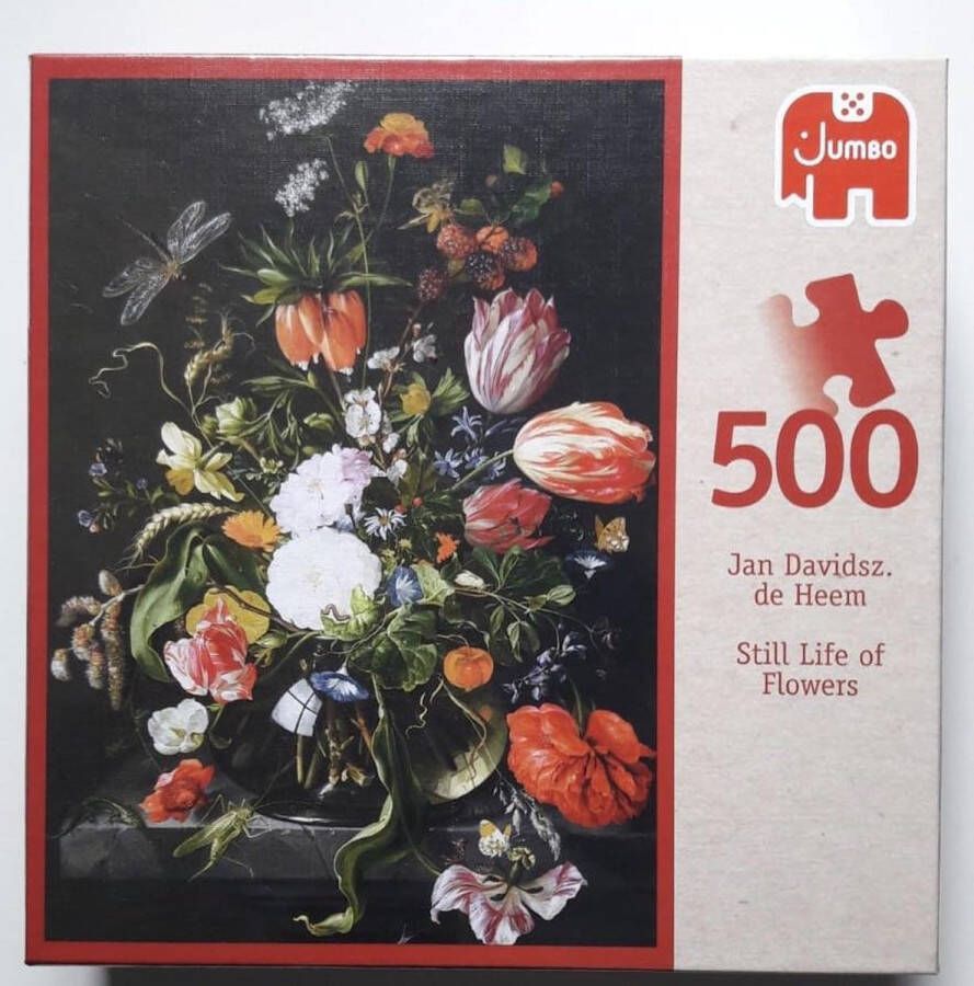 Jumbo Puzzel Still Life Of Flowers Jan Davids. de Heem Legpuzzel 500 stuks