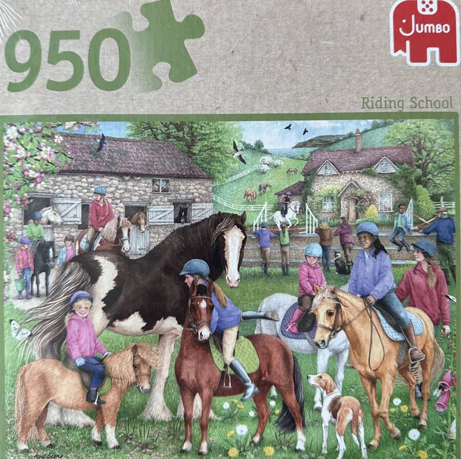 Jumbo Puzzle riding school 950 stukjes puzzel de manage paarden