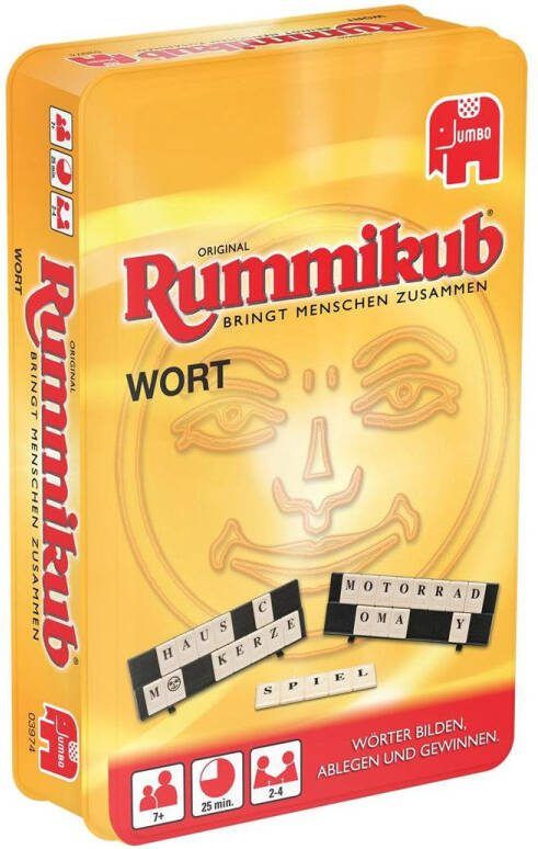 Jumbo Rummikub WORT Kompakt Rummikub Wort Bordspel Op speelstenen gebaseerd