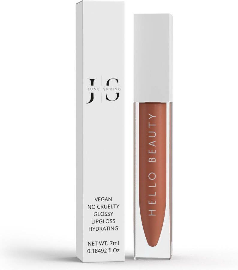 June Spring Lipgloss Merk: Naam: Hello Beauty Bruin Nude Vegan & Bio Lipgloss Hydraterend & Super Glossy Hoge Kwaliteit Lipgloss Lippenstift Nude Lip Gloss Lip Olie Volume Lipgloss Langhoudende Lipgloss met Pigment