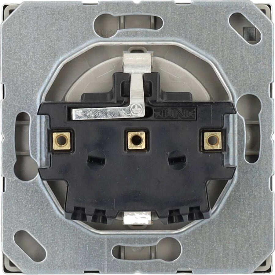 Jung Wandcontactdoos Randaarde En Kinderbeveiliging 16a 250v Ls Range Edelstaal