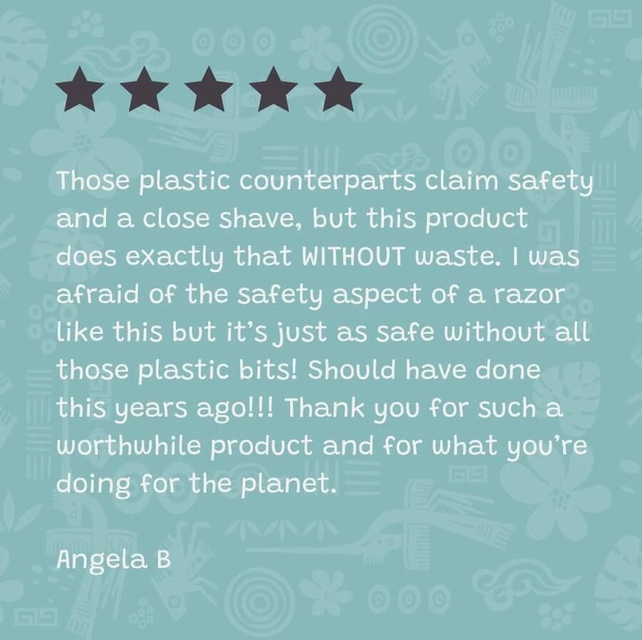 Jungle Culture Teal Safety Razor Herbruikbaar Ocean Teal Eco-Friendly Scheermes Zero Waste & Plasticvrij Inclusief 10 Scheermesjes Duurzaam Scheermes voor Milieuvriendelijk Scheren