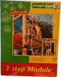 Jungle Gym Ladder van touw 1 step module houten speelgoed vanaf 3 jaar