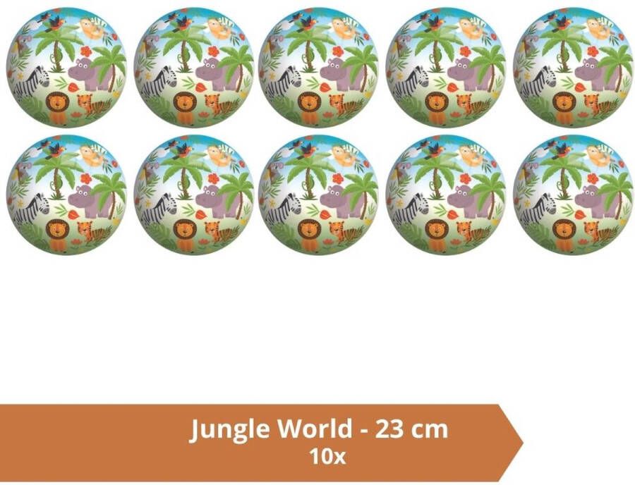 Johntoy Bal Voordeelverpakking Jungle World 23 cm 10 stuks