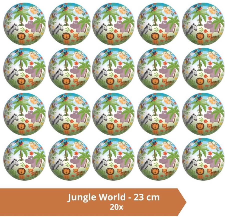 Johntoy Bal Voordeelverpakking Jungle World 23 cm 20 stuks