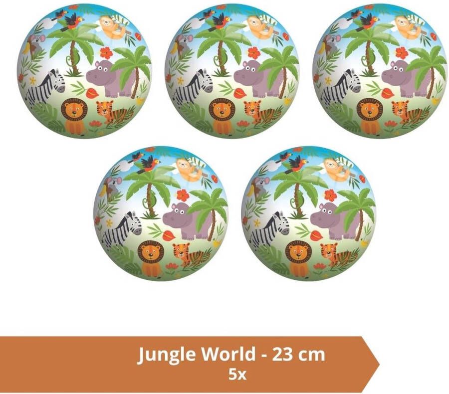 Johntoy Bal Voordeelverpakking Jungle World 23 cm 5 stuks
