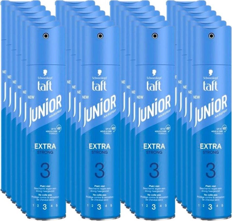 Schwarzkopf Junior Haarspray Extra Strong 300 ml Voordeelverpakking 24 stuks