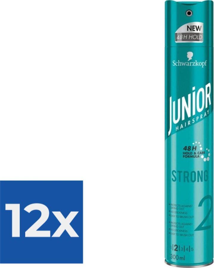 Junior Haarspray Strong 300 ml Voordeelverpakking 12 stuks