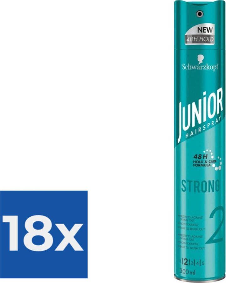 Junior Haarspray Strong 300 ml Voordeelverpakking 18 stuks