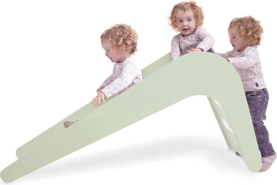 Jupiduu Indoor Kids Slide Houten glijbaan L145xB43xH68cm Green