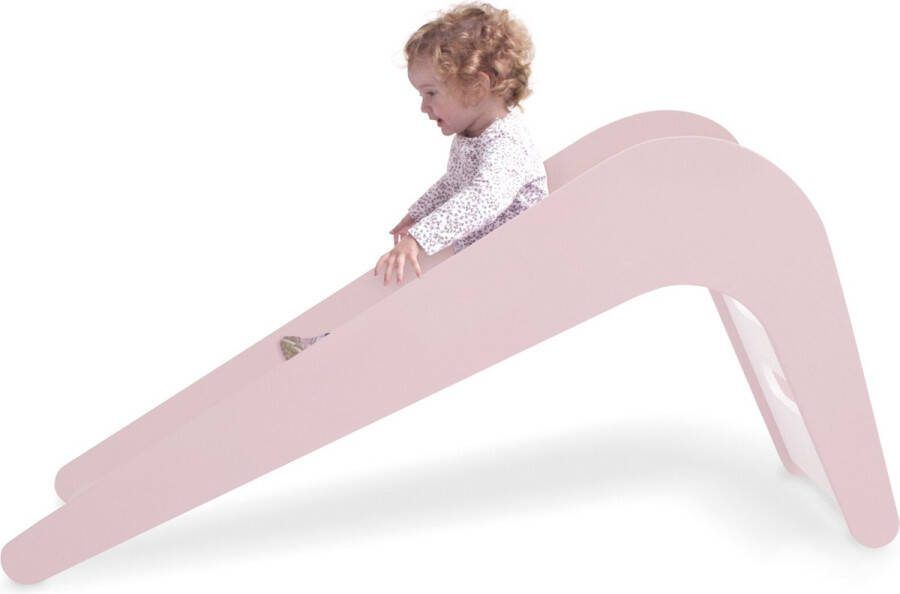 Jupiduu Indoor Kids Slide Houten glijbaan L145xB43xH68cm Rose