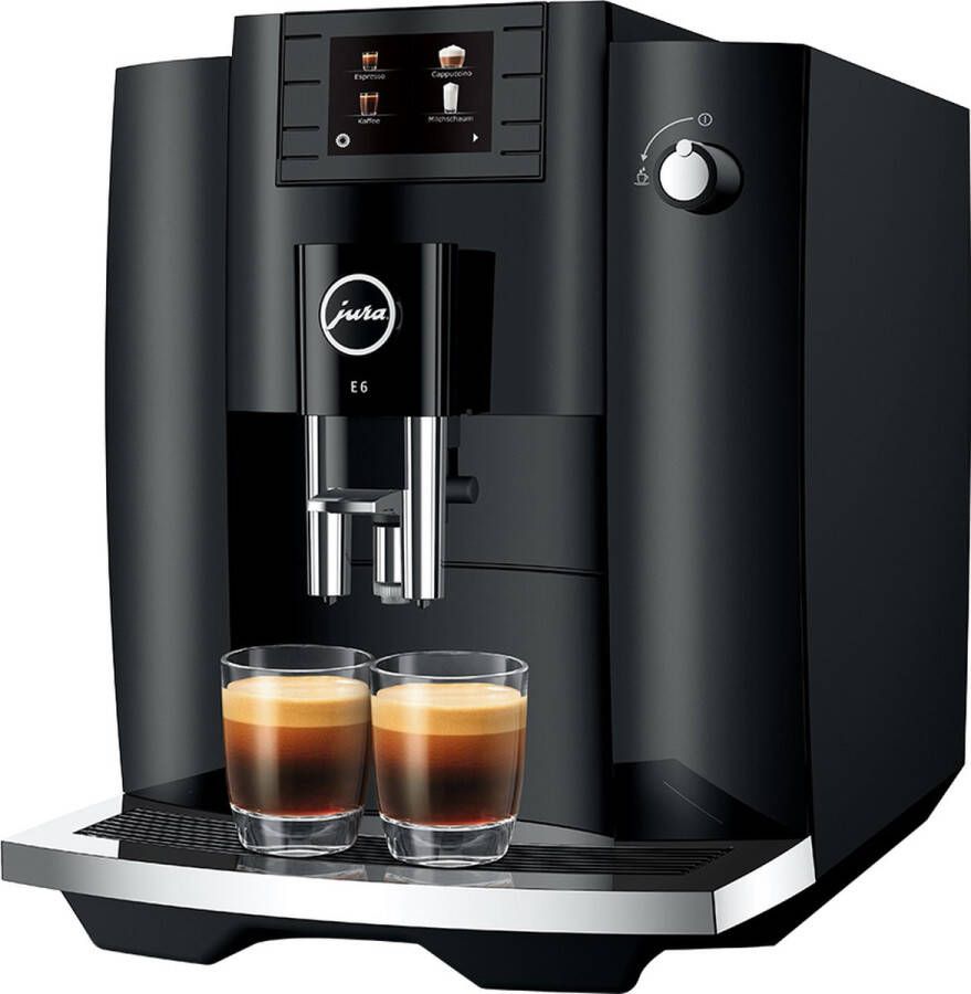 JURA E6 Piano Black (EC) Model 2022 volautomatische espressomachine