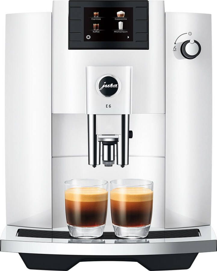 Jura Espresso E6 Piano Wit | Espressomachines | Keuken&Koken Koffie&Ontbijt | 7610917154388