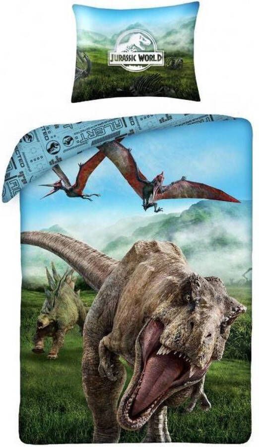 Jurassic World Alfa Dinosaurus Dekbedovertrek Eenpersoons 140x200 cm Multi