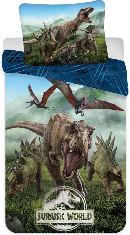 Jurassic World Dekbedovertrek Forest- Eenpersoons 140 x 200 cm Katoen