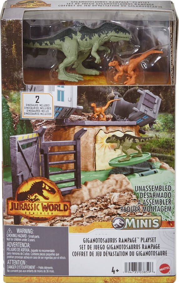 Jurassic World Minis Gigantische Dino Rampage Speelset Speelgoed Dinosaurus