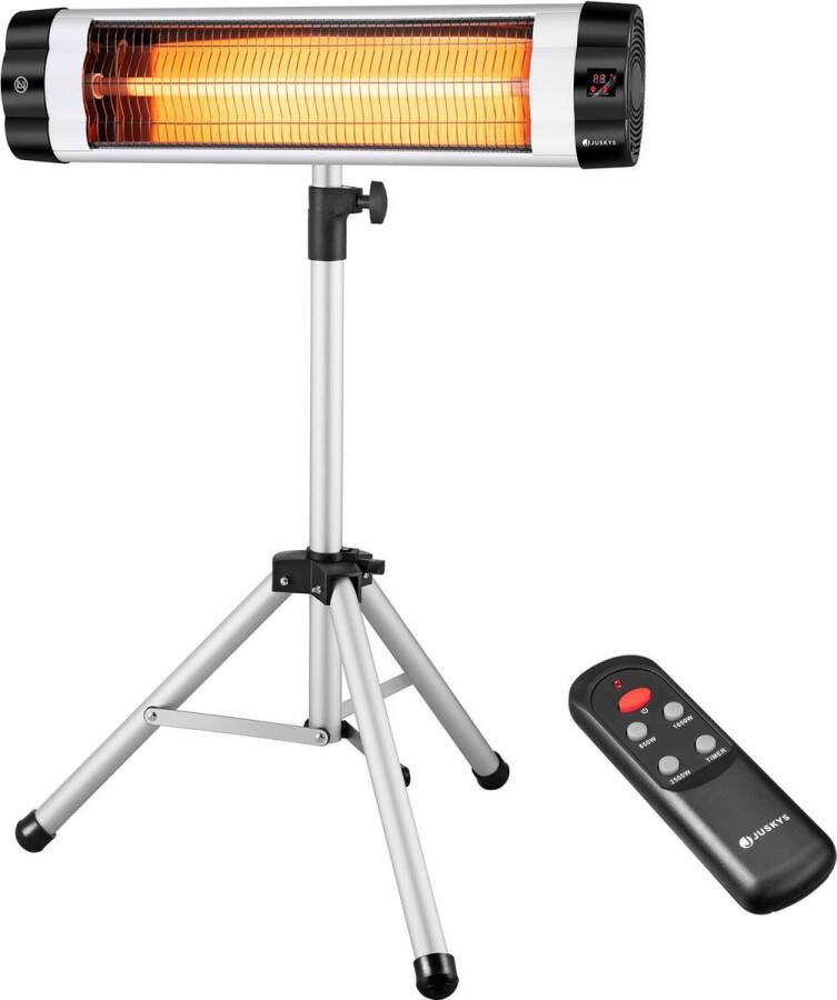 Juskys Infraroodkachel Terrasverwarmer Verwarming Kajo 2500 Watt Incl. Afstandsbediening