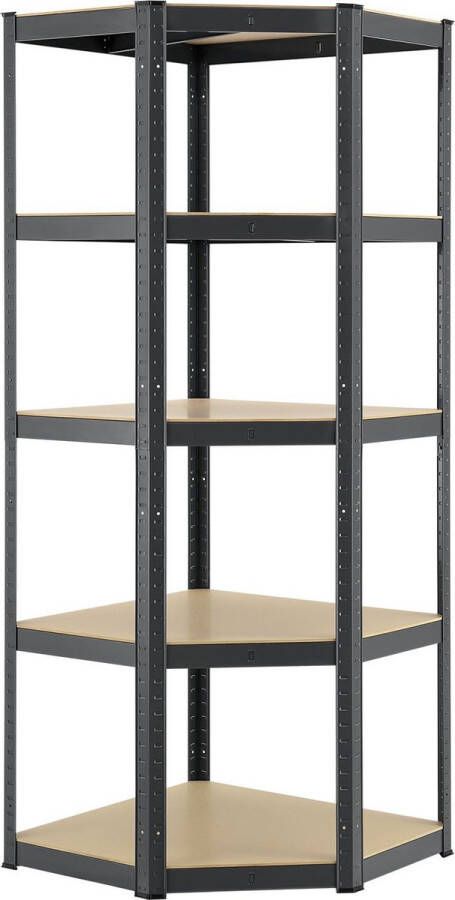 Juskys Stellingkast Magazijnrek Corner Basic 180 x 70 cm Grijs