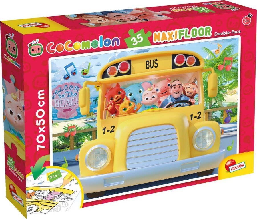 Just Entertainment COCOMELON vloerpuzzel Kleine avonturen 35 stukjes . Puzzel en kleurplaat . Formaat 70×50