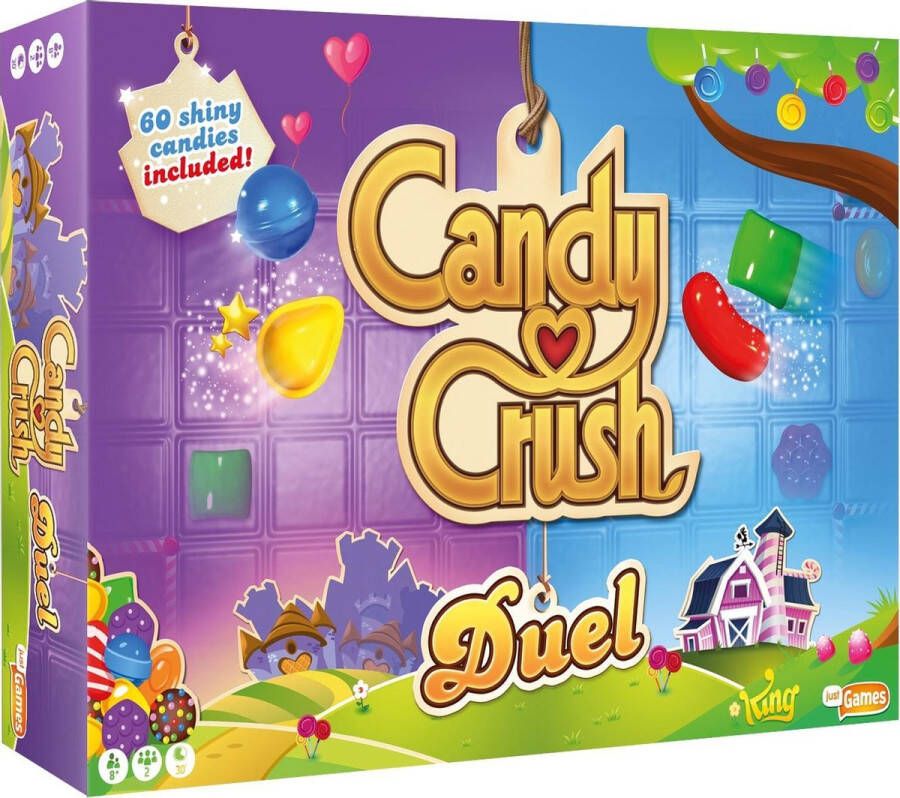 Just Games Gezelschapsspel Candy Crush Duel Junior Paars blauw