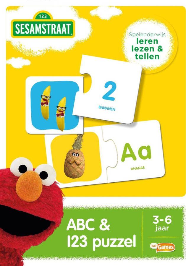 Just Games educatief spel Sesamstraat ABC & 123