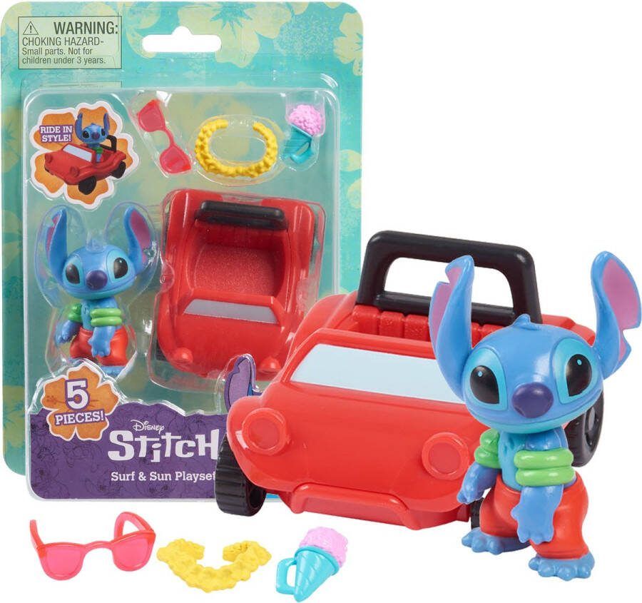 Just Play Disney Stitch Surf & Sun Speelset