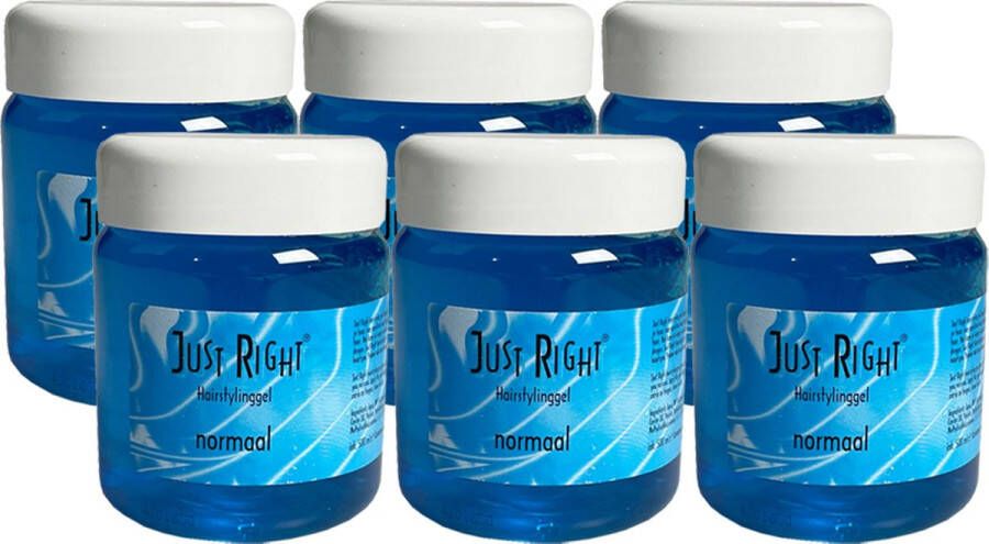 Just Right Haargel “Normaal” 6 x 500ml Voordeelverpakking