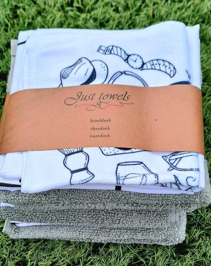 Just Towels with love keukendoeken set vaderdag handdoek theedoek vaatdoek