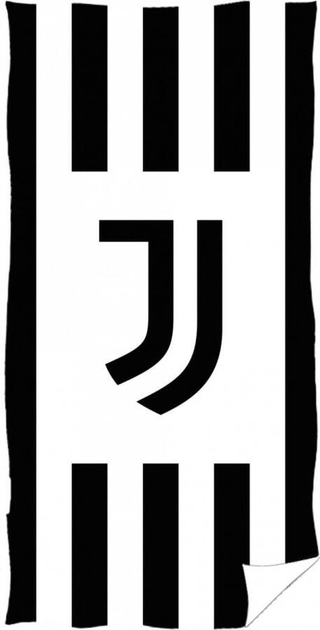 Juventus Strandlaken Junior 70 X 140 Cm Katoen Zwart wit
