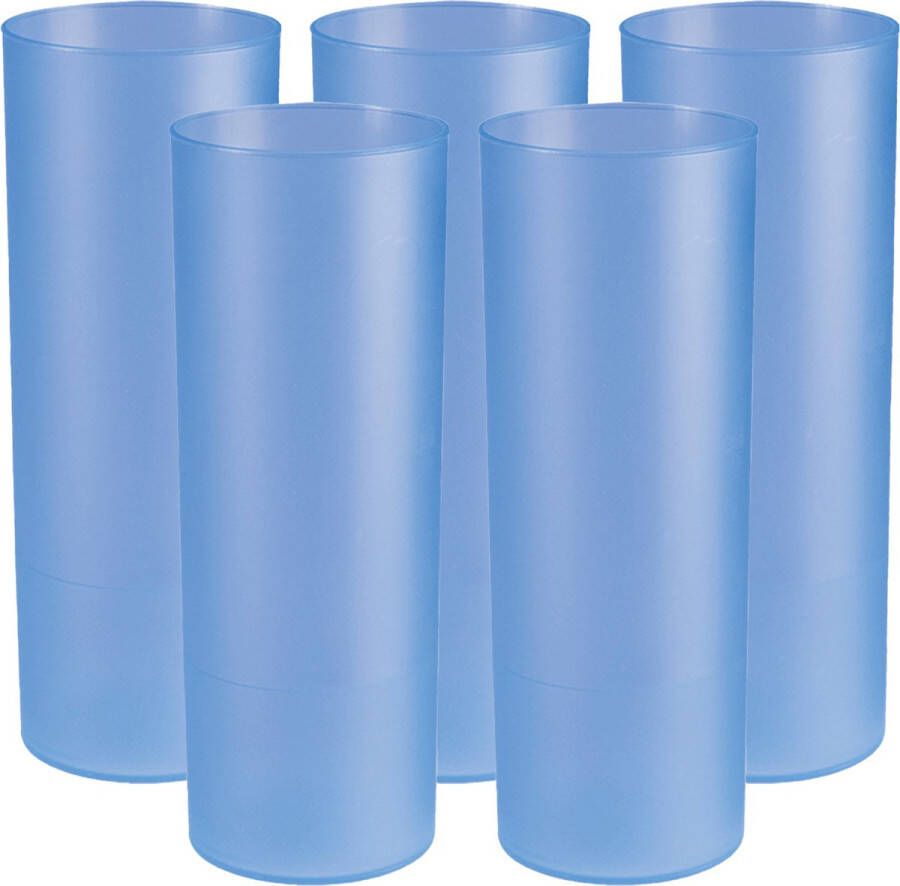 Juypal Hogar Juypal longdrink glas 12x blauw kunststof 330 ml herbruikbaar Drinkglazen