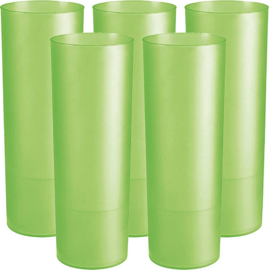 Juypal Hogar Juypal longdrink glas 12x groen kunststof 330 ml herbruikbaar Drinkglazen