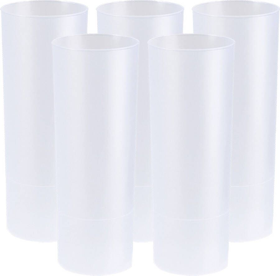 Juypal Hogar Juypal longdrink glas 12x wit kunststof 330 ml herbruikbaar Drinkglazen