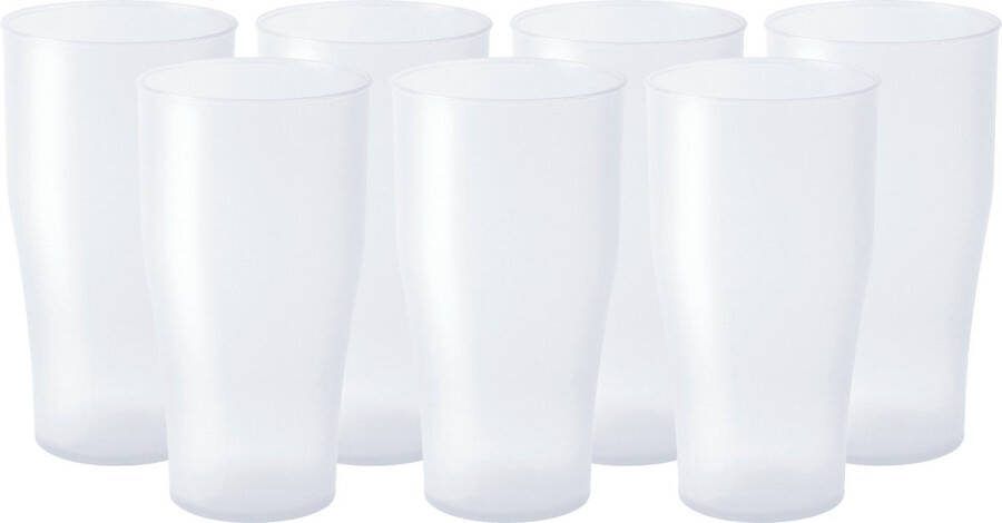 Juypal Hogar Juypal longdrink glas 12x wit kunststof 450 ml herbruikbaar BPA-vrij
