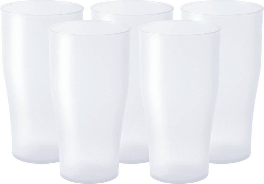 Juypal Hogar Juypal longdrink glas 8x wit kunststof 450 ml herbruikbaar Drinkglazen