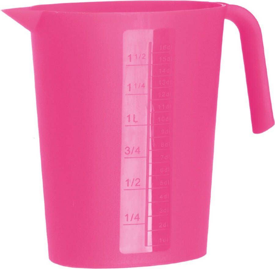 Juypal Hogar Juypal maatbeker fuchsia roze 1 75 liter kunststof L22 x H20 cm Maatbekers