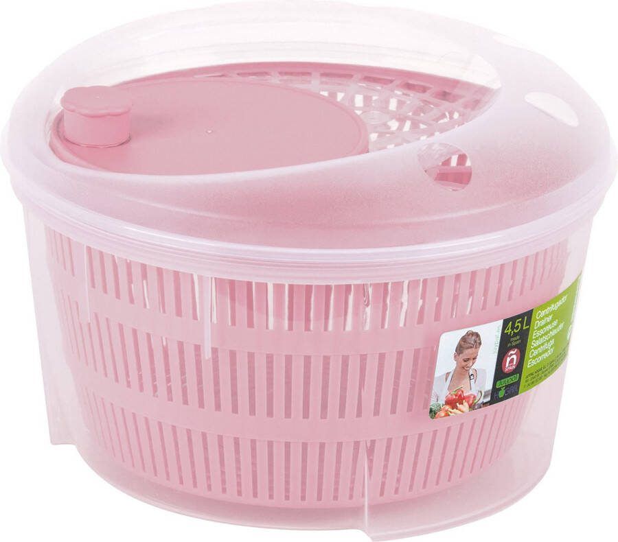 Juypal Hogar Juypal Slacentrifuge slazwierder roze kunststof 4 5 liter D24 5 x H16 Slacentrifuge