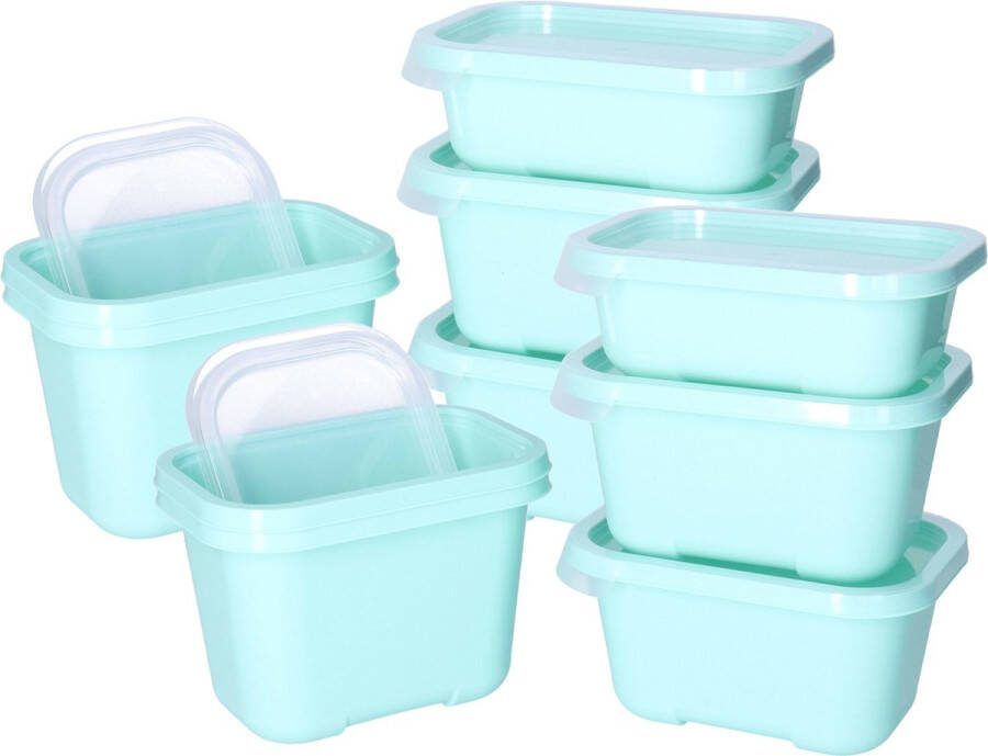 Juypal Hogar Juypal Vershoudbakjes nestbaar 3x 5 delig BPA vrij meal prep maten mintgroen luchtdicht herbruikbaar