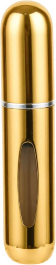 JVS Products Mini Parfum Flesje Navulbaar 5 ml Reisflesje Parfumverstuiver Glanzend Goud
