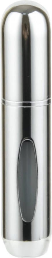 JVS Products Mini Parfum Flesje Navulbaar 5 ml Reisflesje Parfumverstuiver Glanzend Zilver