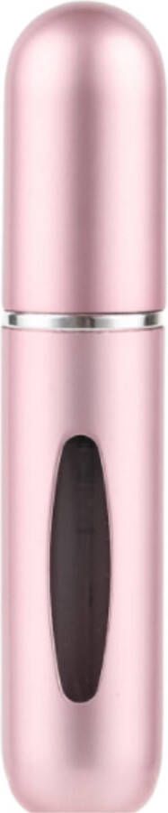 JVS Products Mini Parfum Flesje Navulbaar 5 ml Reisflesje Parfumverstuiver Mat Lichtroze