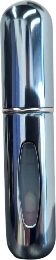 JVS Products Mini Parfum Flesje Navulbaar 5 ml Reisflesje Parfumverstuiver Zilvergrijs