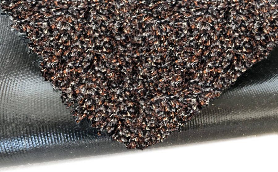 JYG binnen Deurmat Loper KATCOT bruin antraciet 100x350cm droogloopmat drooglooploper antislip machine wasbaar ingangloper